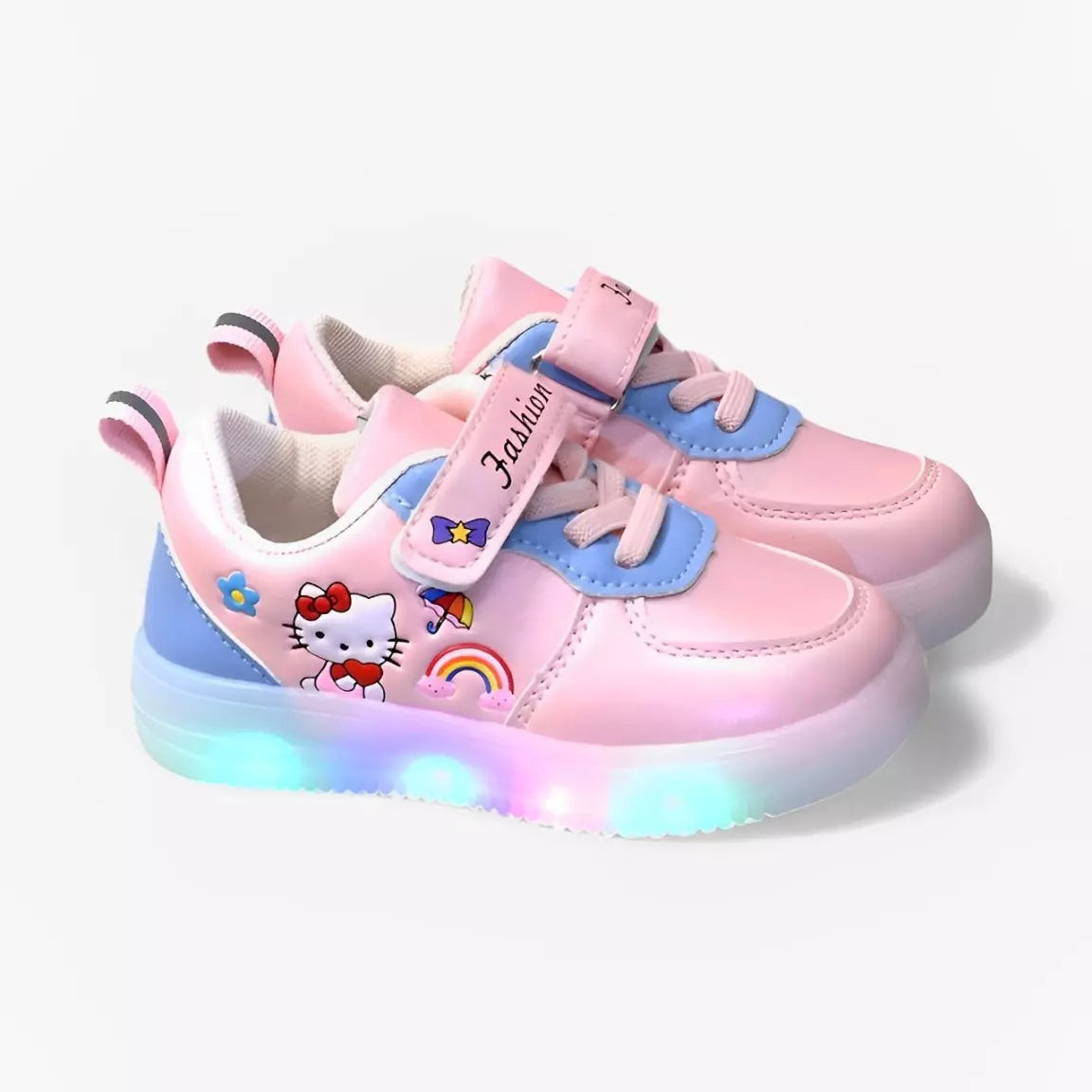 Tênis Infantil Casual Hello Kitty com LED